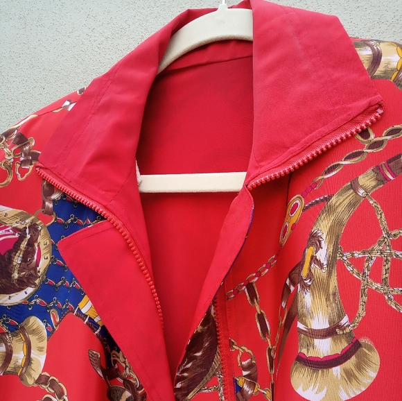 Vintage Red Horse Themed Jacket in Large - Picture 7 of 8